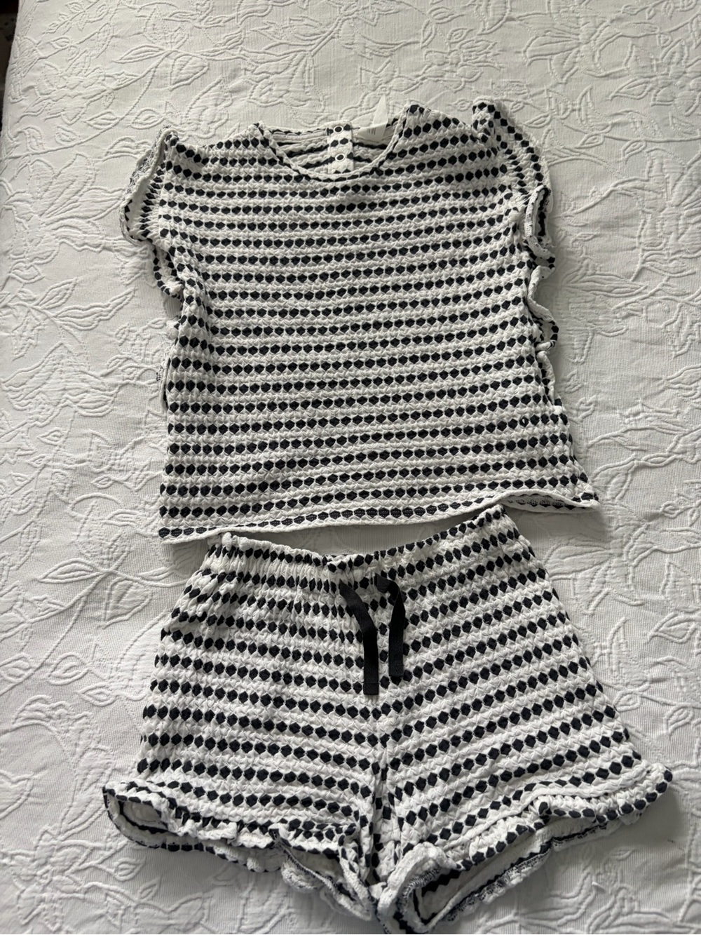 H&M Black & White Dotted Stripe girls 3T set